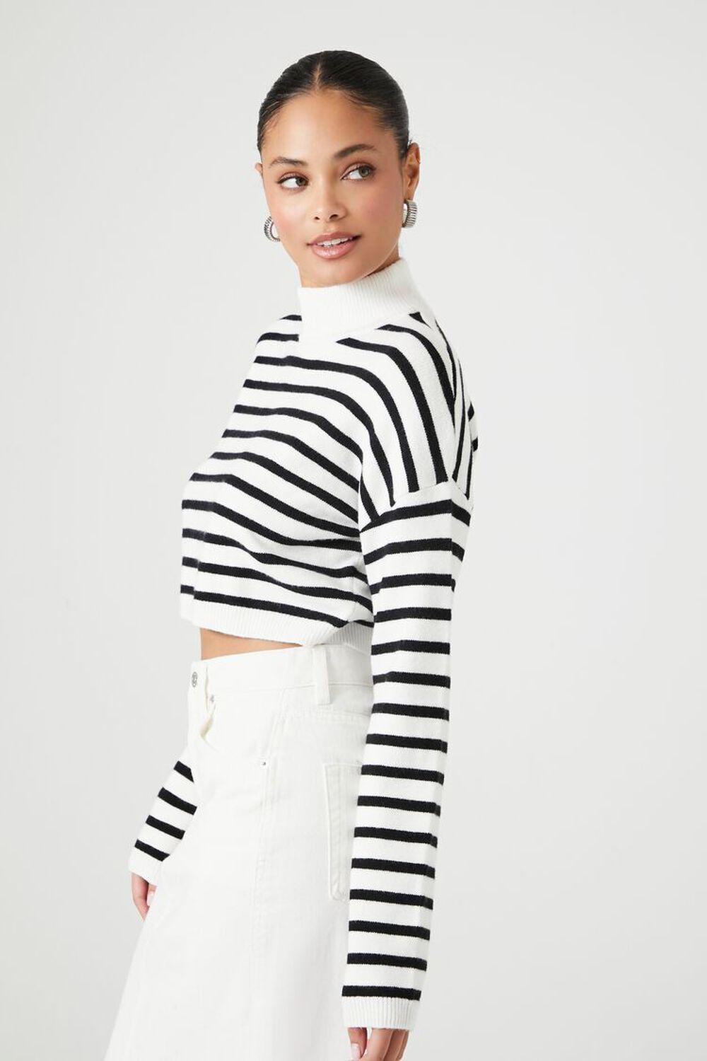 Striped Sweater-Knit Crop Top | Forever 21 Product Image