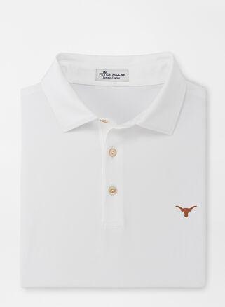 Peter Millar Mens Texas Solid Performance Jersey Polo | Color: White | Size: M Product Image