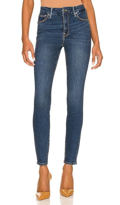 Good American Good Legs High Rise Gap-Proof Waistband Stretch Denim Skinny Jeans Product Image