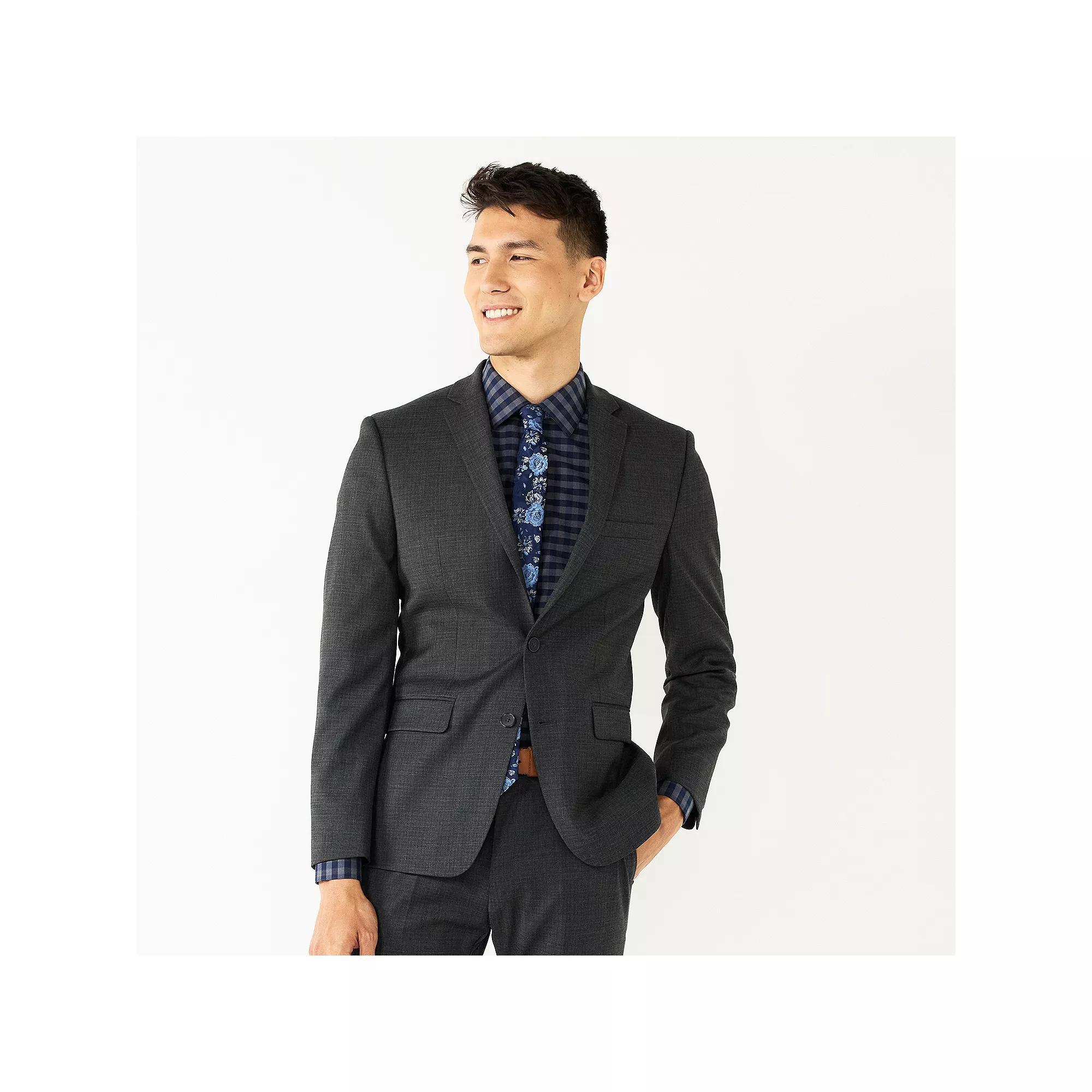 Men's Apt. 9® Premier Flex Performance Extra-Slim Washable Suit Jacket, Size: 42 - Regular, Grey Product Image