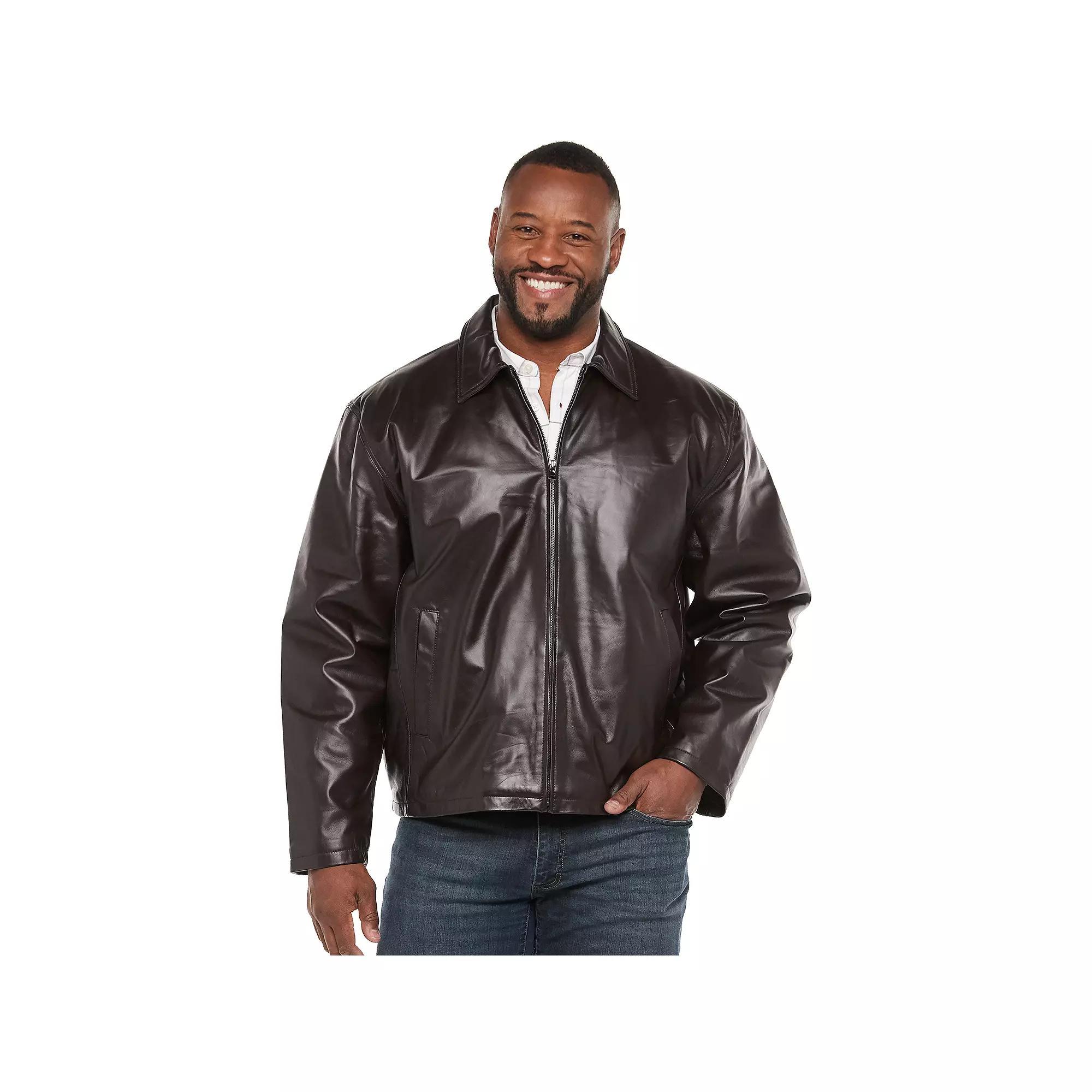Big & Tall Vintage Leather Split Napa Leather Jacket, Men's, Size: 4XL BIG, Brown Product Image