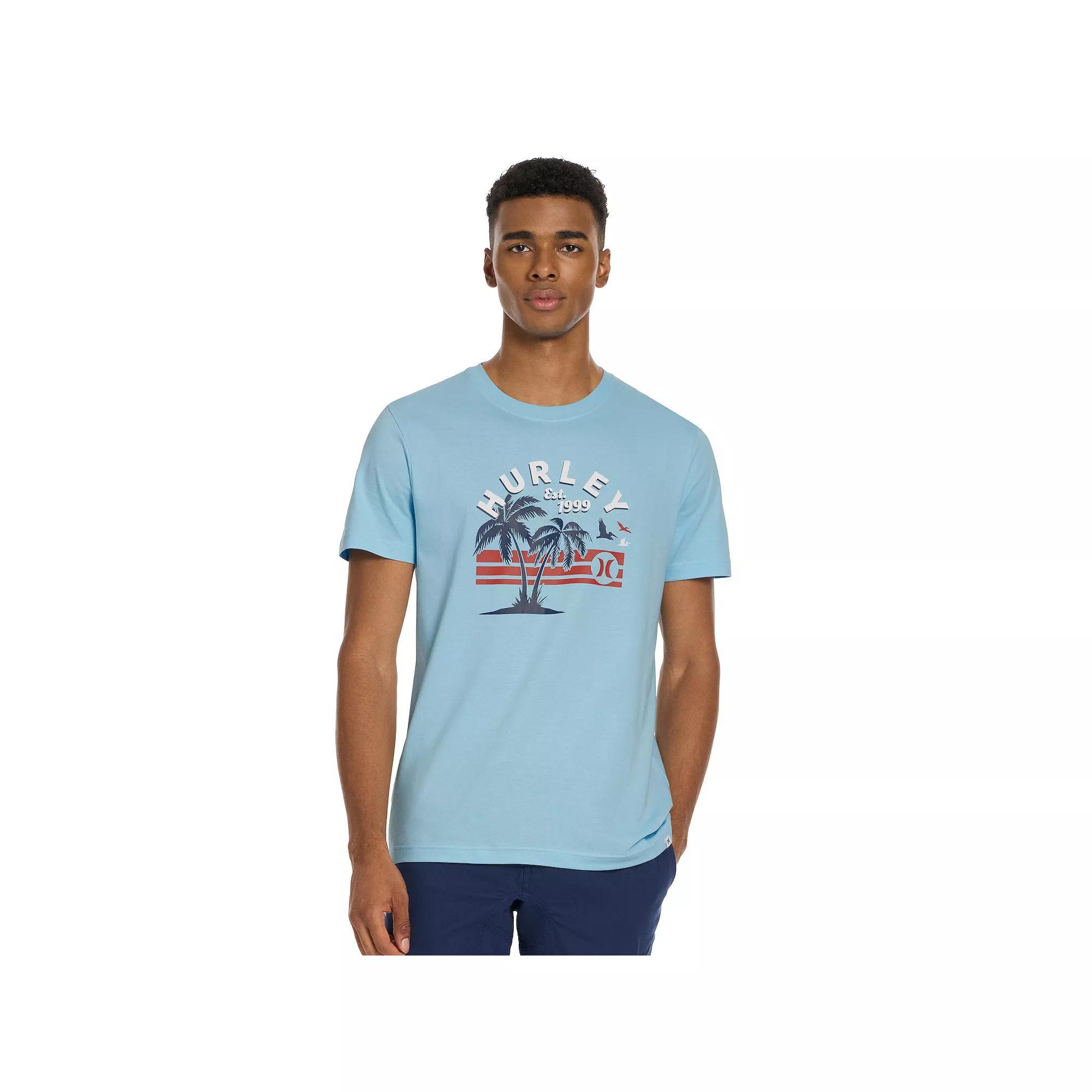 Men's Hurley Surf Graphic Tee, Size: XS, Blue Dream Product Image