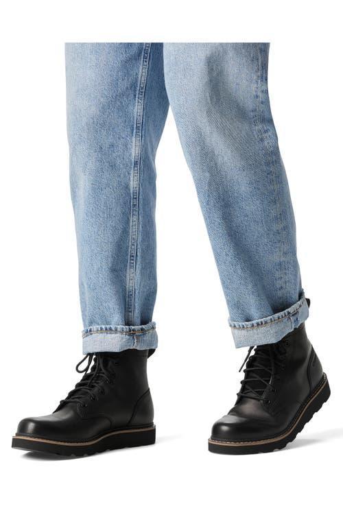SOREL Men's Slabtown Leather Lace-up Boots In Black/chalk Product Image