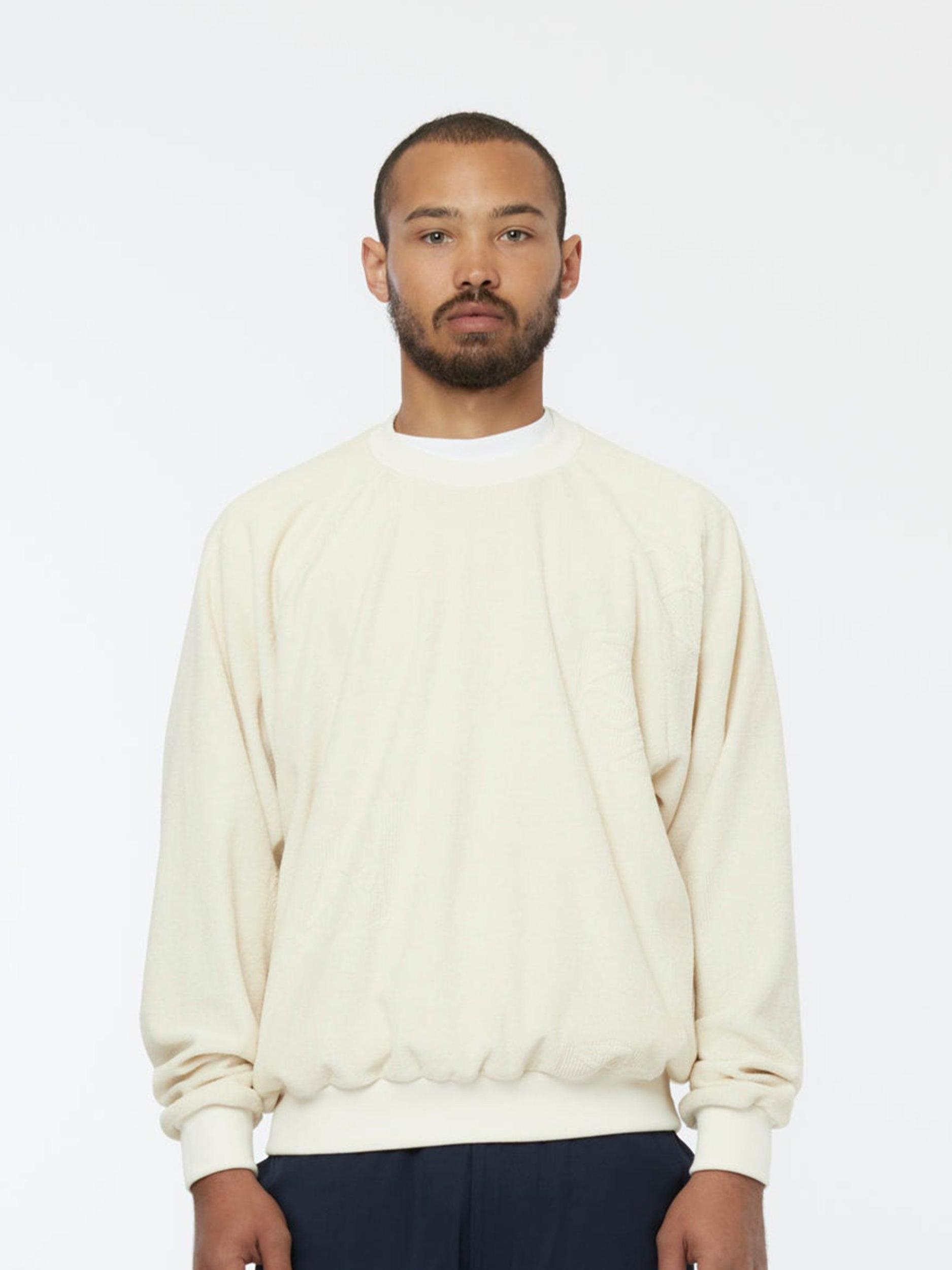 Terry Jacquard Crewneck (Off White) Product Image