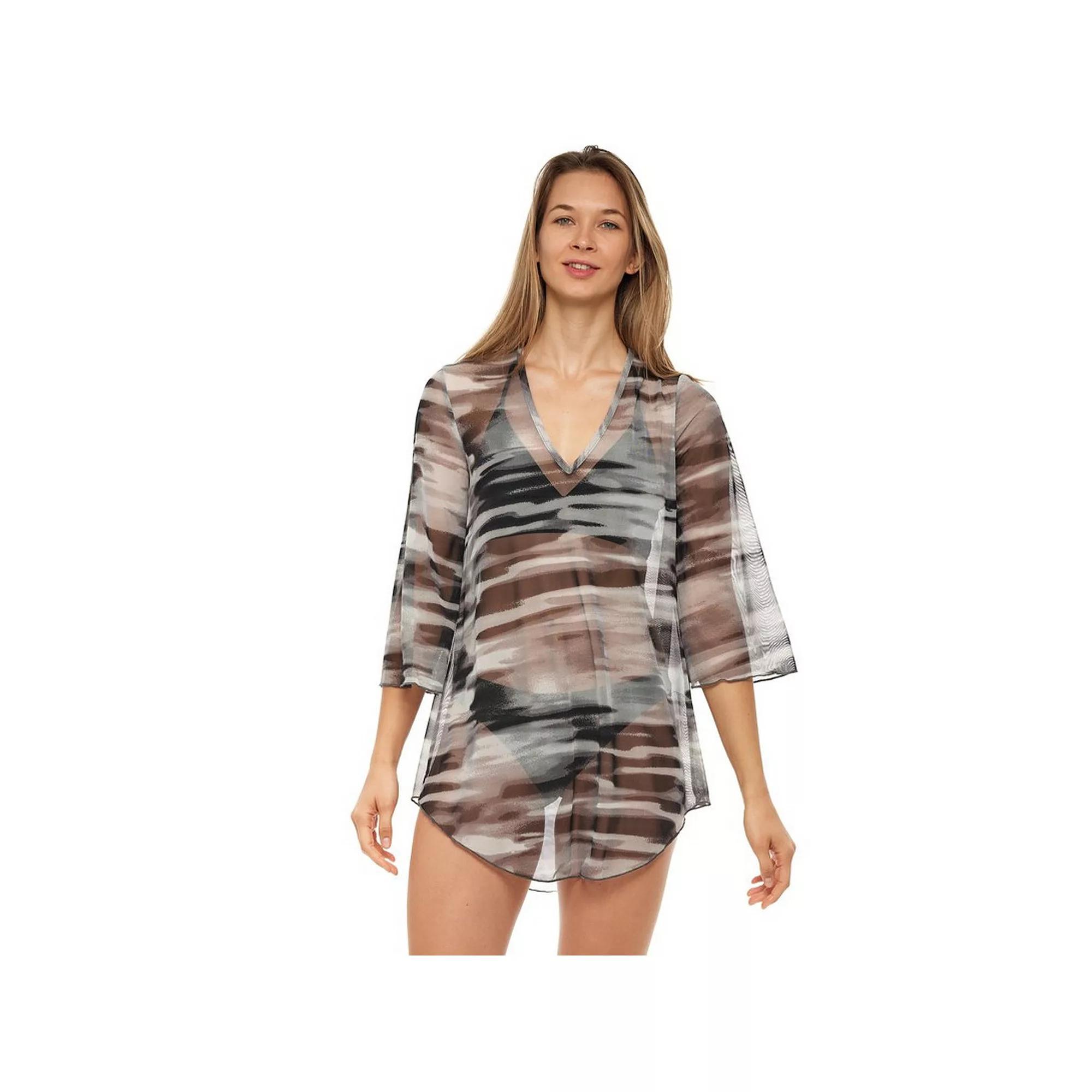 Womens Jordan Taylor Printed Mesh Tunic Swim Cover-Up Green Product Image