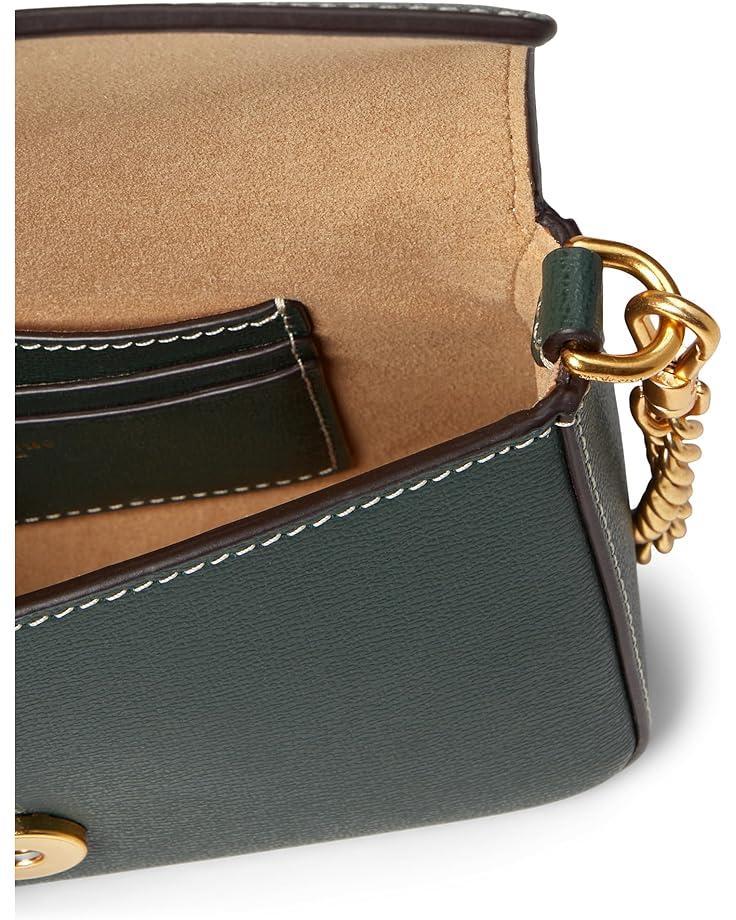 Knott Color-Blocked Pebbled Leather Flap Crossbody Product Image