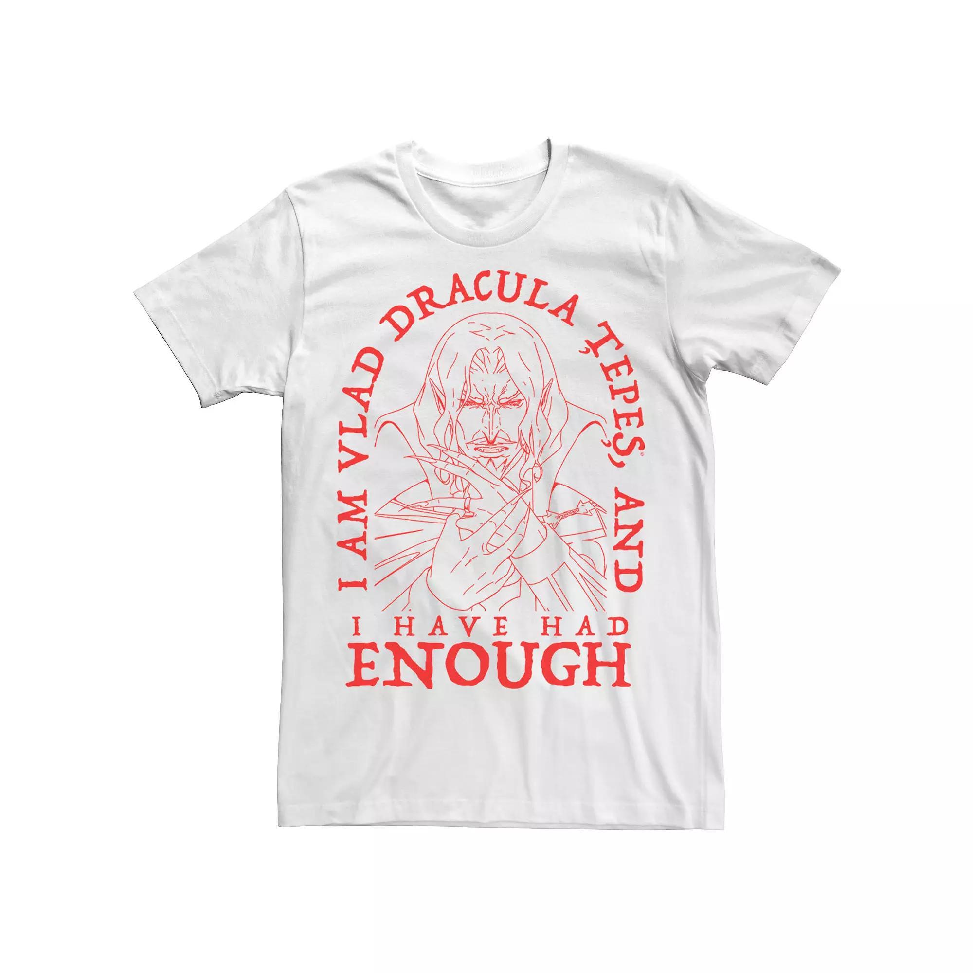 Men's Netflix Castlevania I Am Dracula And I Have Had Enough Tee, Size: XXL, White Product Image