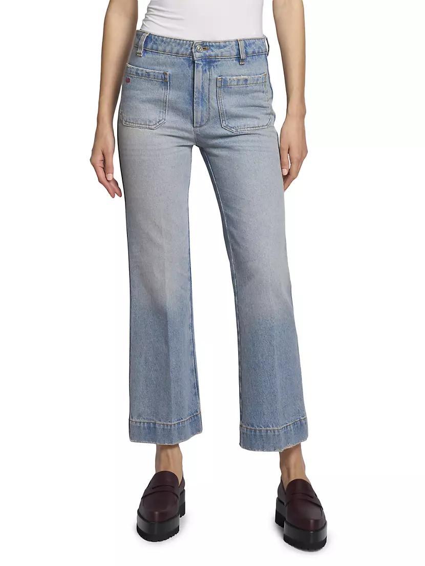 Alina High-Rise Cropped Flared Jeans Product Image