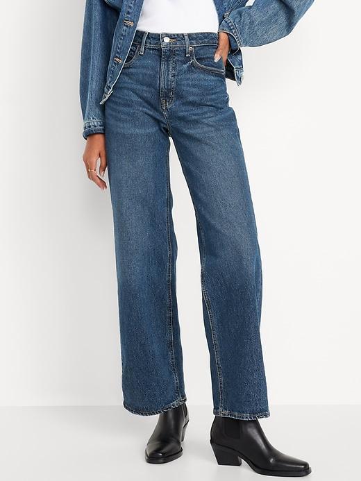 Extra High-Waisted Wide-Leg Jeans Product Image