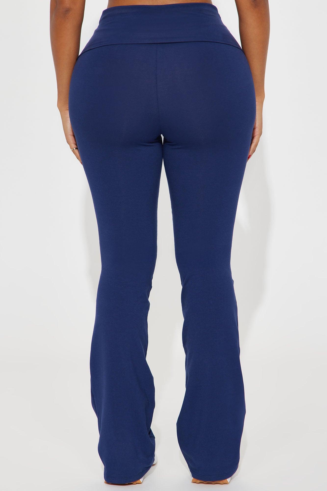 Adriana Foldover Flare Pant - Navy Product Image