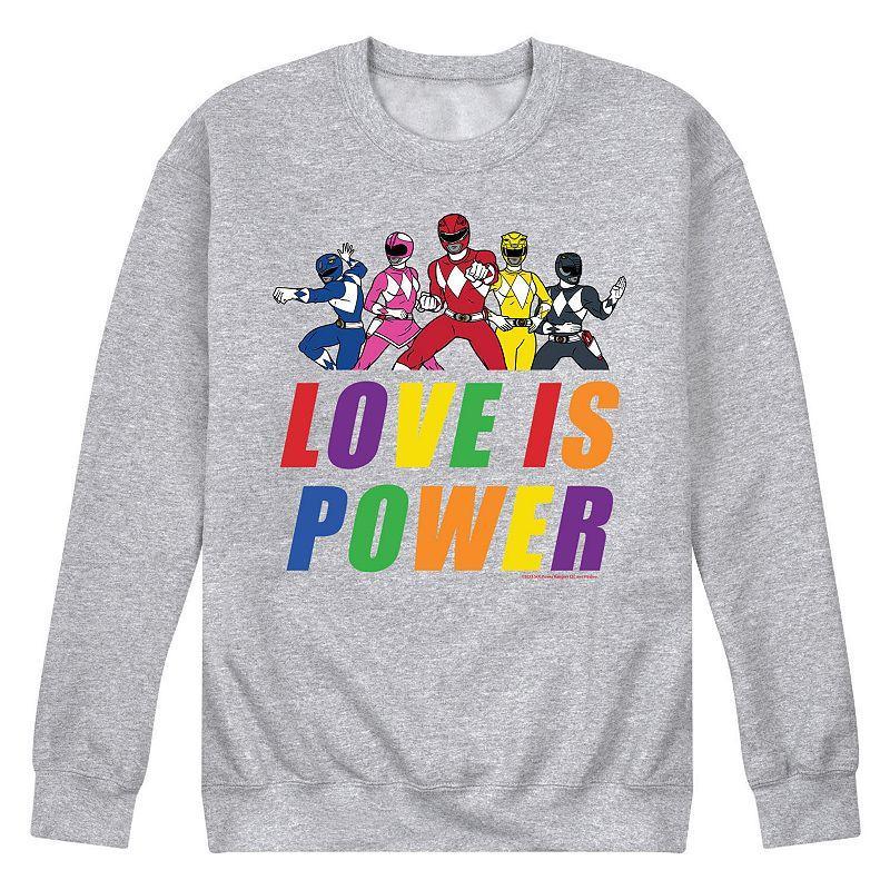 Mens Power Rangers Love Is Power Fleece Sweatshirt Product Image