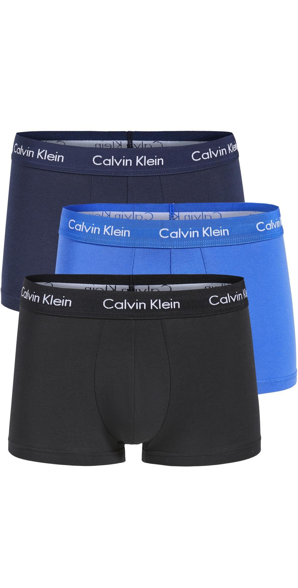 Calvin Klein Cotton Stretch Moisture Wicking Low Rise Trunks, Pack of 3 Product Image