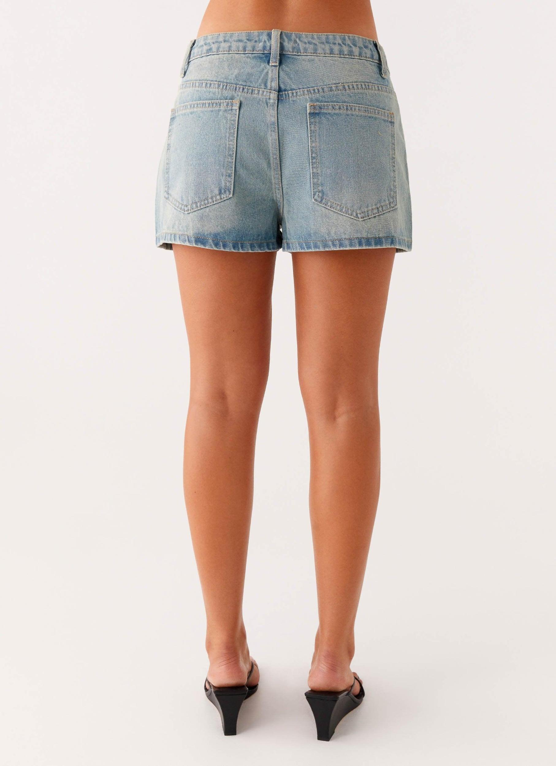 Vino Denim Shorts - Vintage Denim Product Image