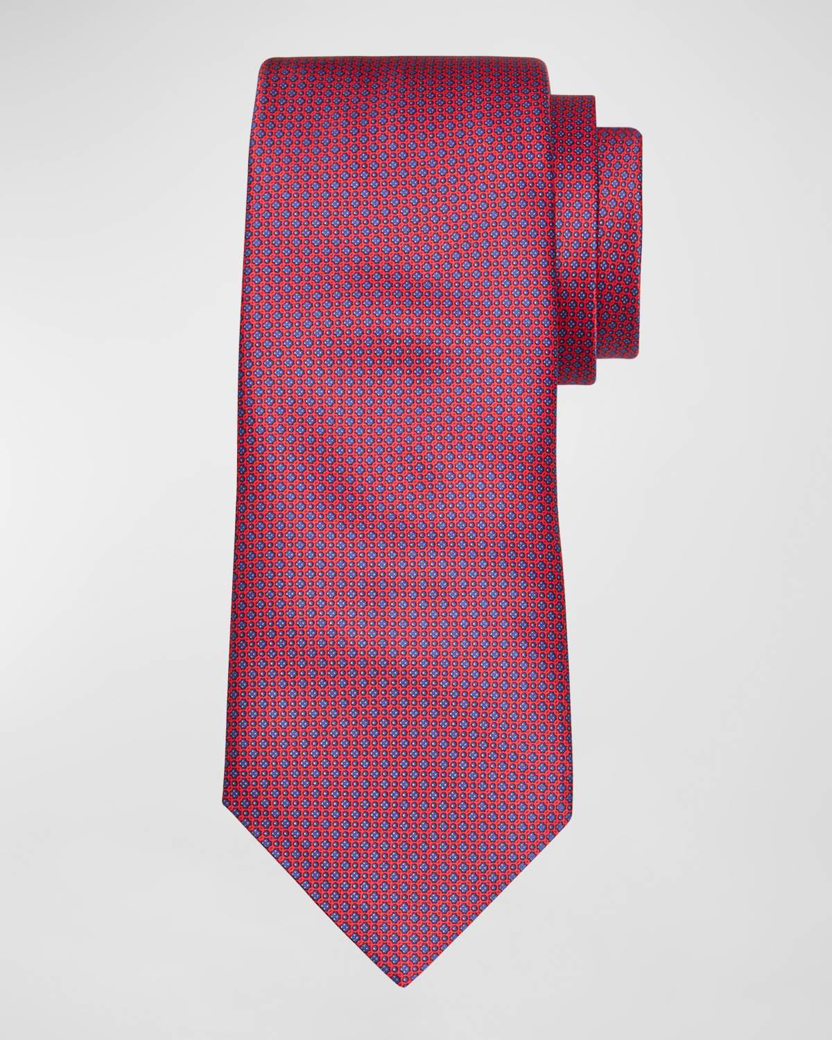 Mens Micro-Grid Silk Tie Product Image