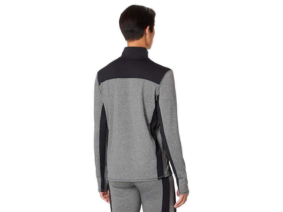 Hot Chillys Micro Elite Chamois Color-Block Zip-T Granite) Men's Clothing Product Image