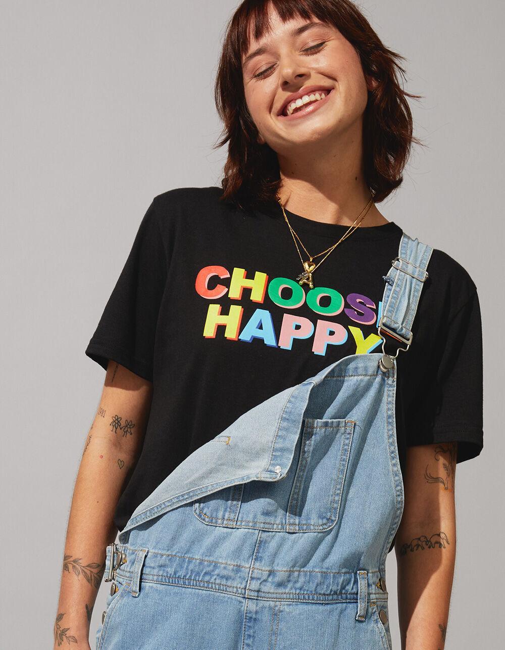 THE PHLUID PROJECT Choose Happy Pride Tee - BLACK Product Image