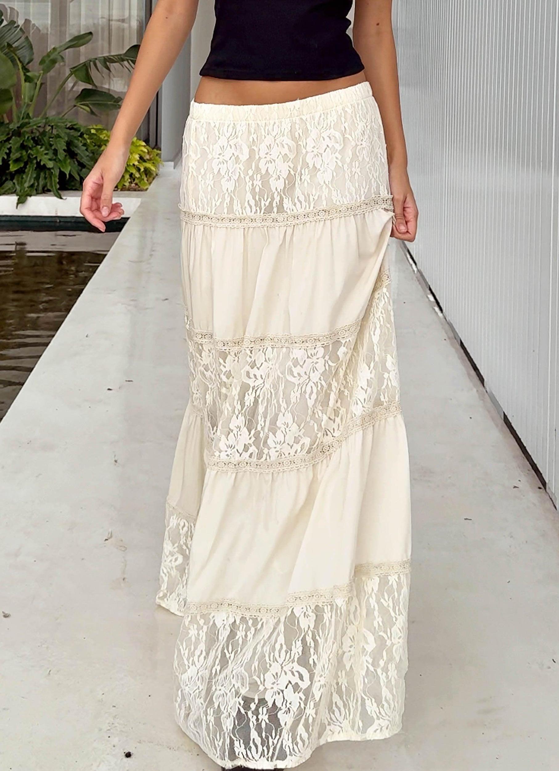 Loretta Maxi Skirt - Ivory Product Image