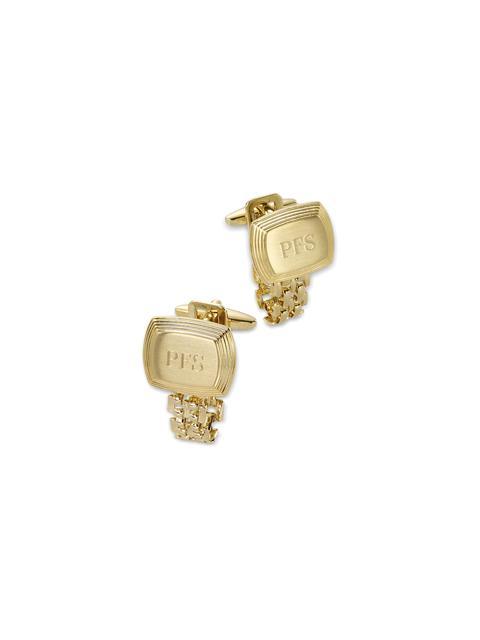 Chain Wrap Engravable Cufflinks - Gold/silver Product Image