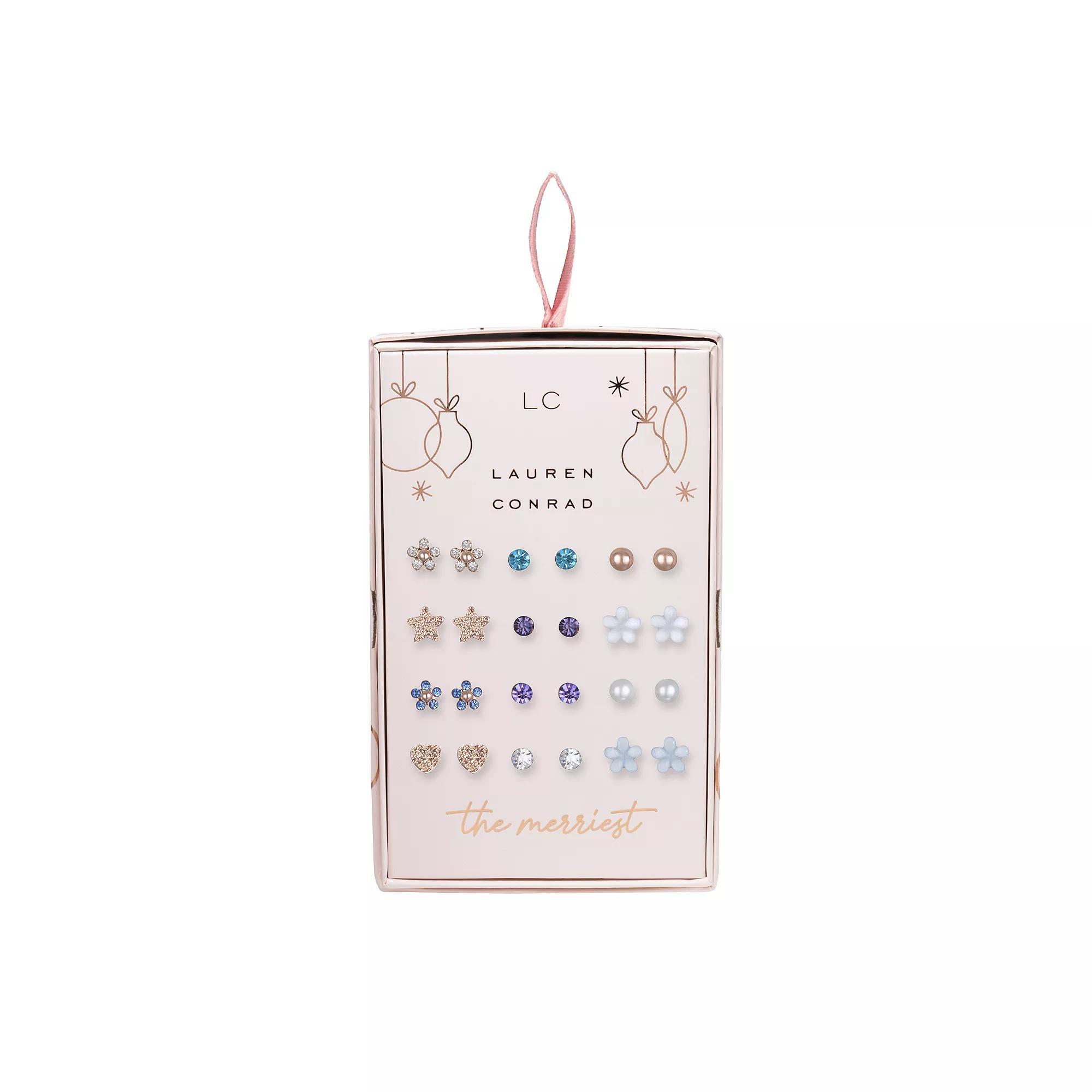 LC Lauren Conrad Flower Stud Earring Set, Women's, Multi Product Image