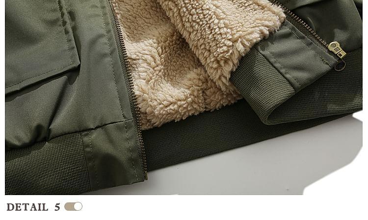 Fleece Lined Zip-Up Padded Jacket Product Image