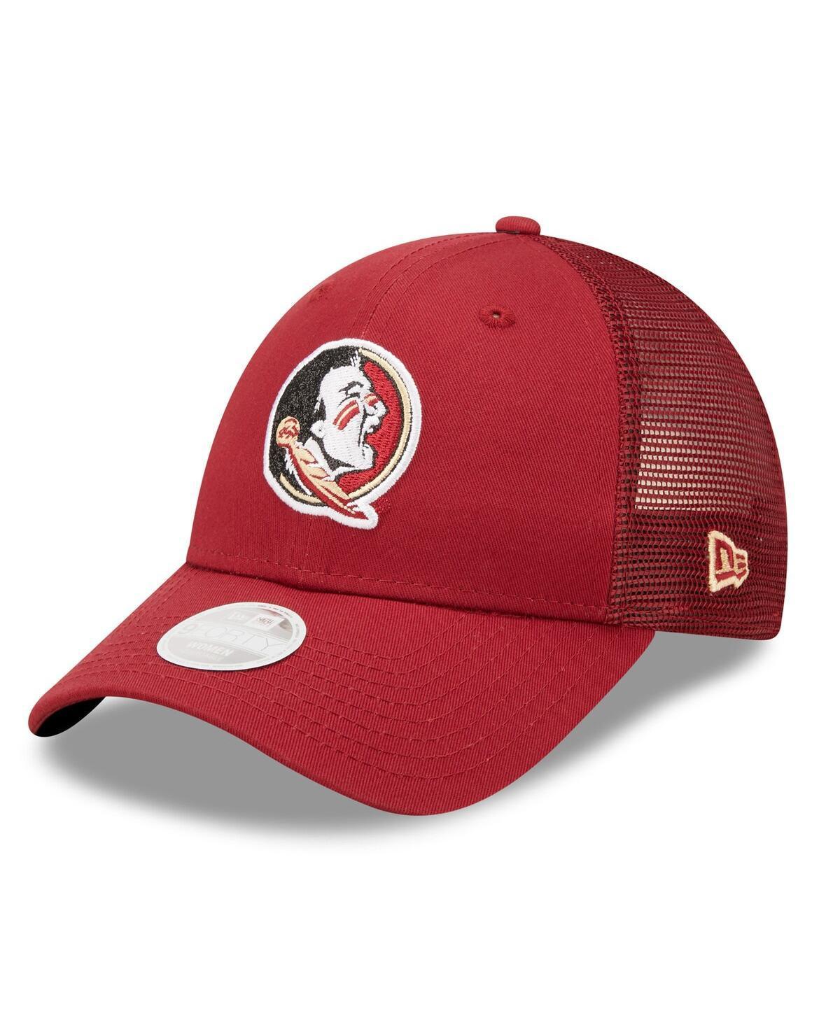 Womens New Era Garnet Florida State Seminoles 9FORTYLogo Spark Trucker Snapback Hat Product Image