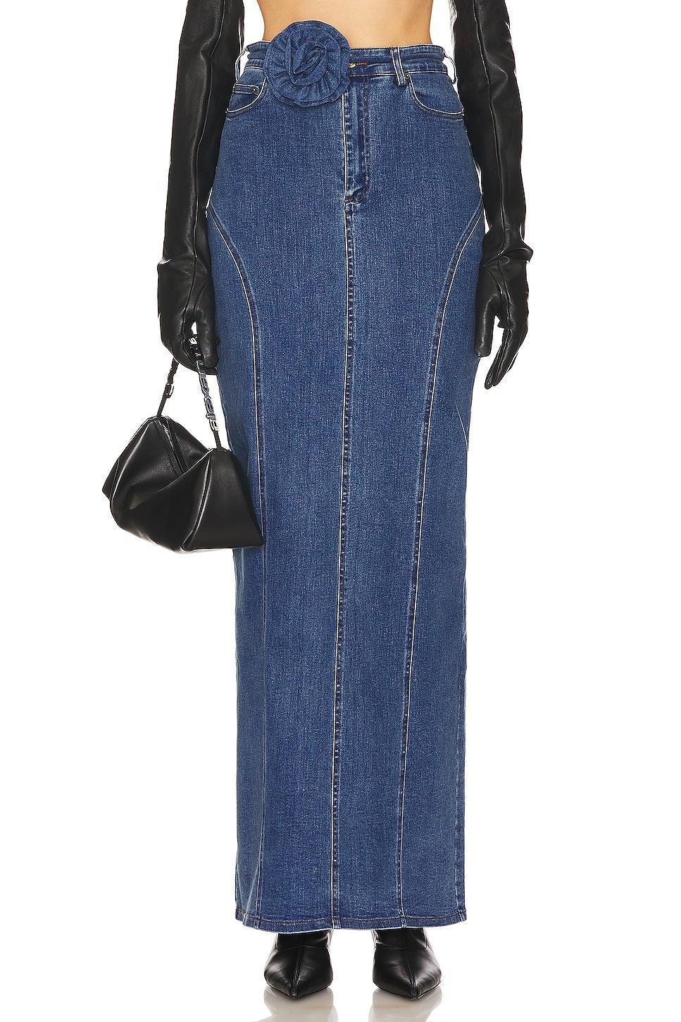 Stretchy Maxi Skirt ROTATE Product Image