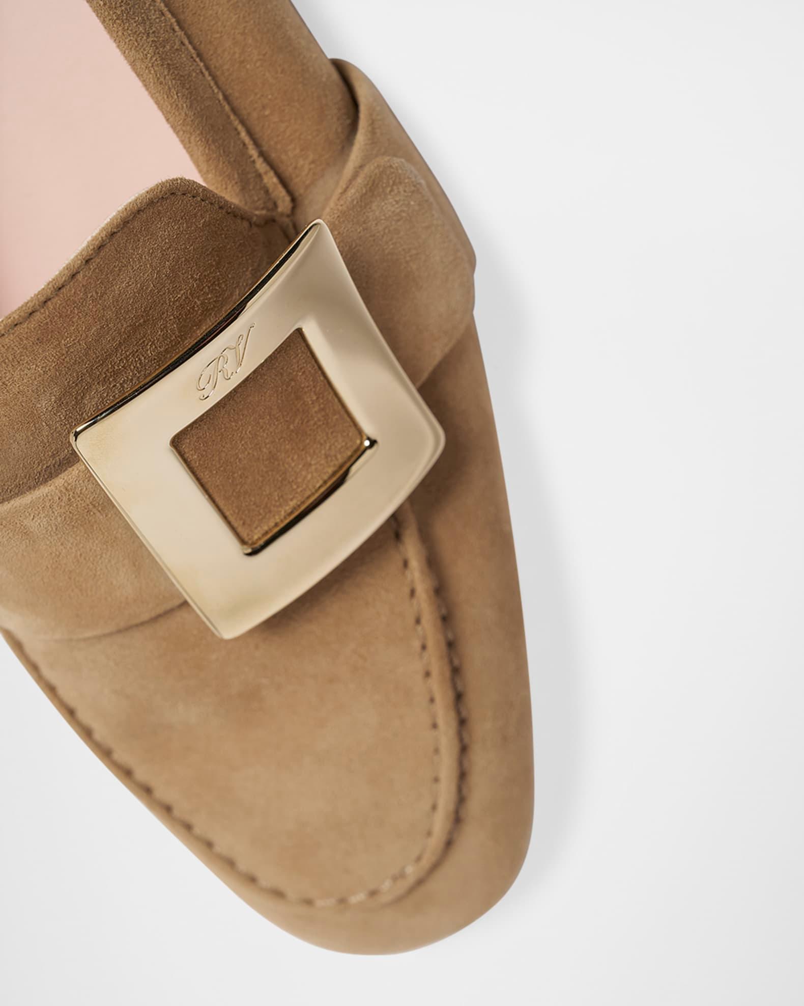 Suede Metal Buckle Loafers Product Image