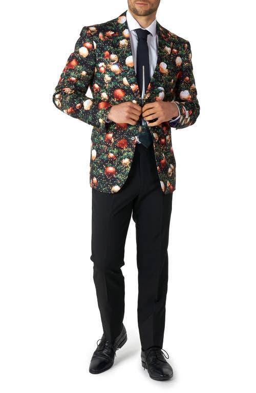 Men's OppoSuits Shine Pine Metallic Christmas Tree Modern-Fit Suit & Tie Set, Size: 38 - Regular, Shine Green Product Image