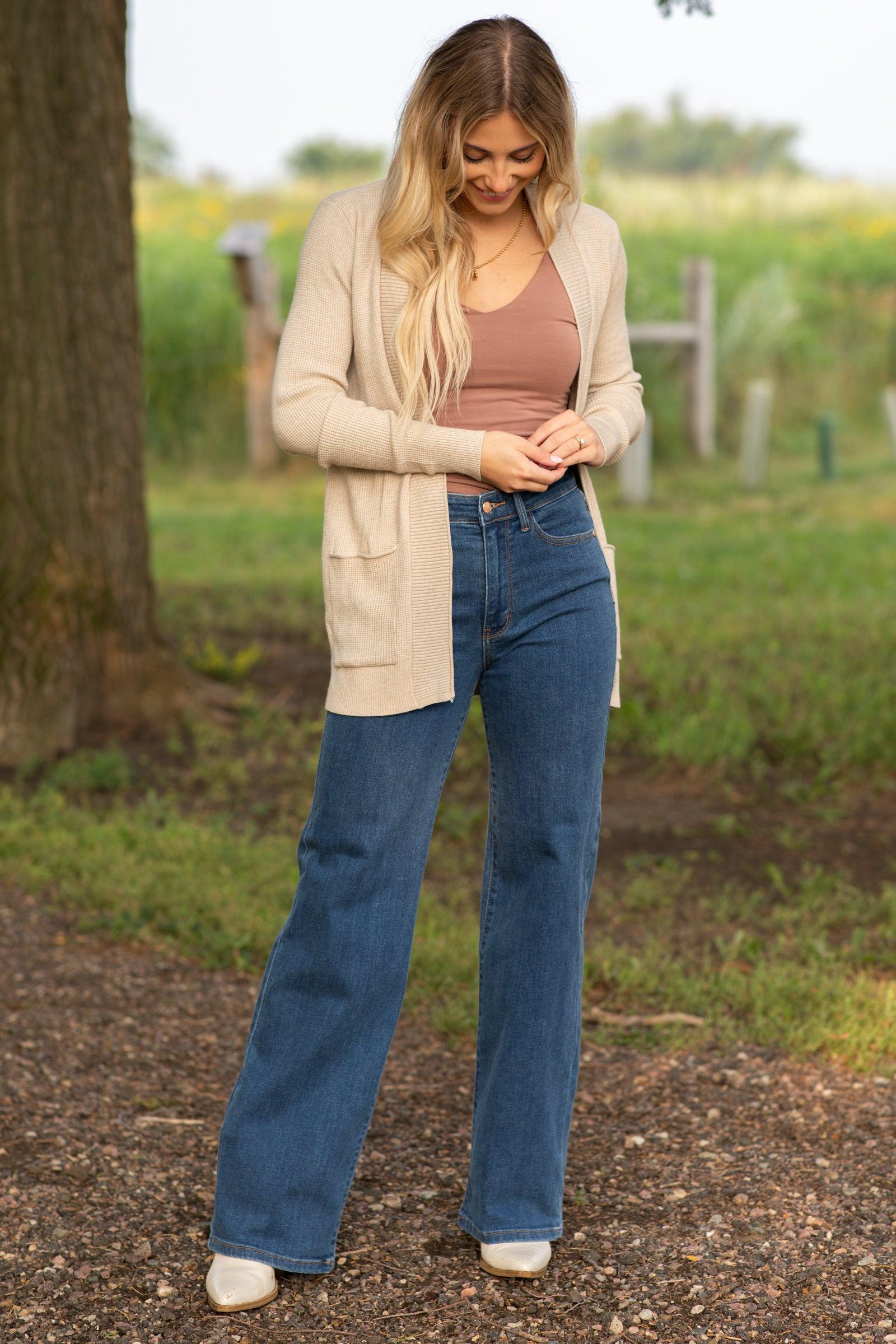 Judy Blue Medium Wash Vintage Wide Leg Jean Product Image
