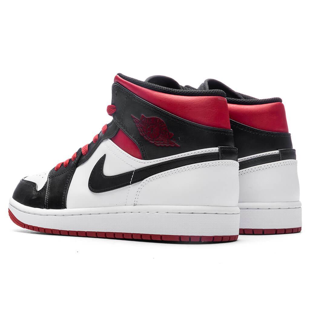 Air Jordan 1 Mid - White/Gym Red/Black Male Product Image
