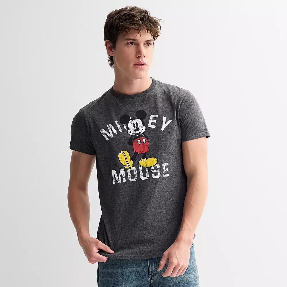 Disneys Mickey Mouse Mens Graphic Tee Grey Heather Product Image