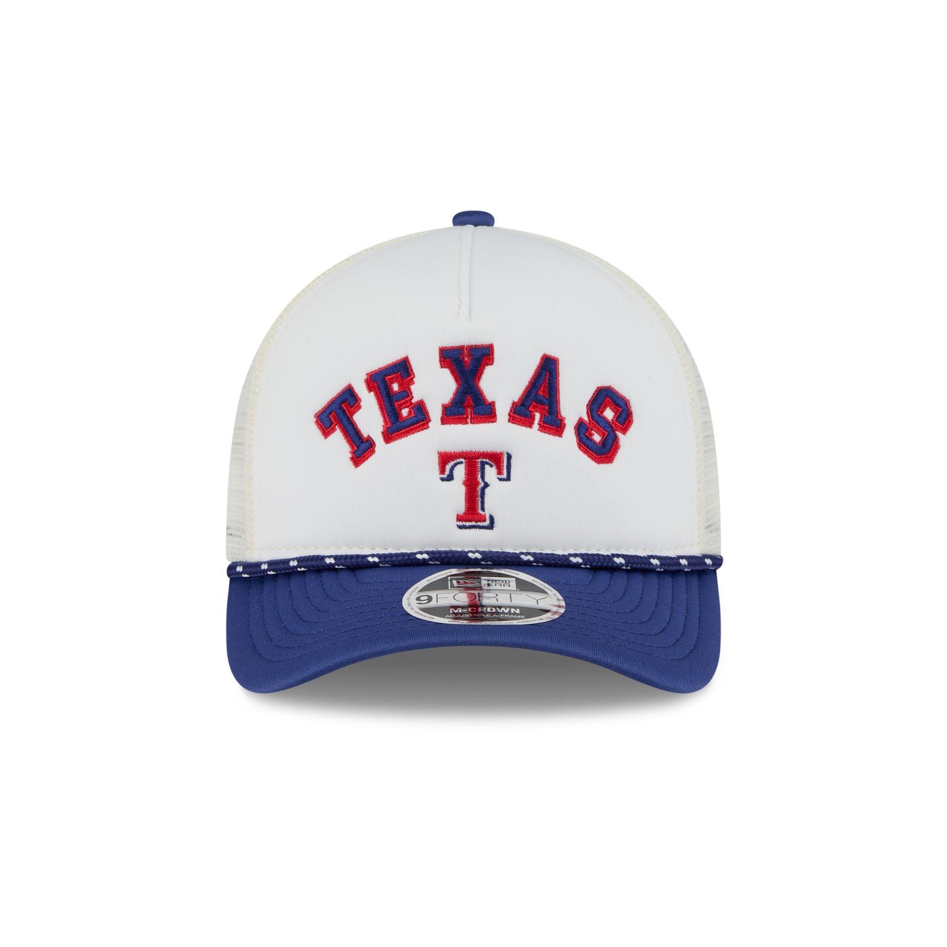 Texas Rangers Chrome Arch 9FORTY M-Crown A-Frame Trucker Hat Male Product Image