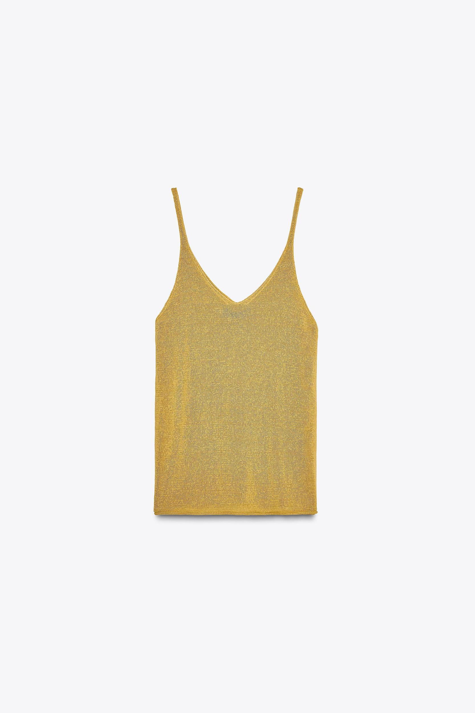 LINEN BLEND KNIT TOP Product Image