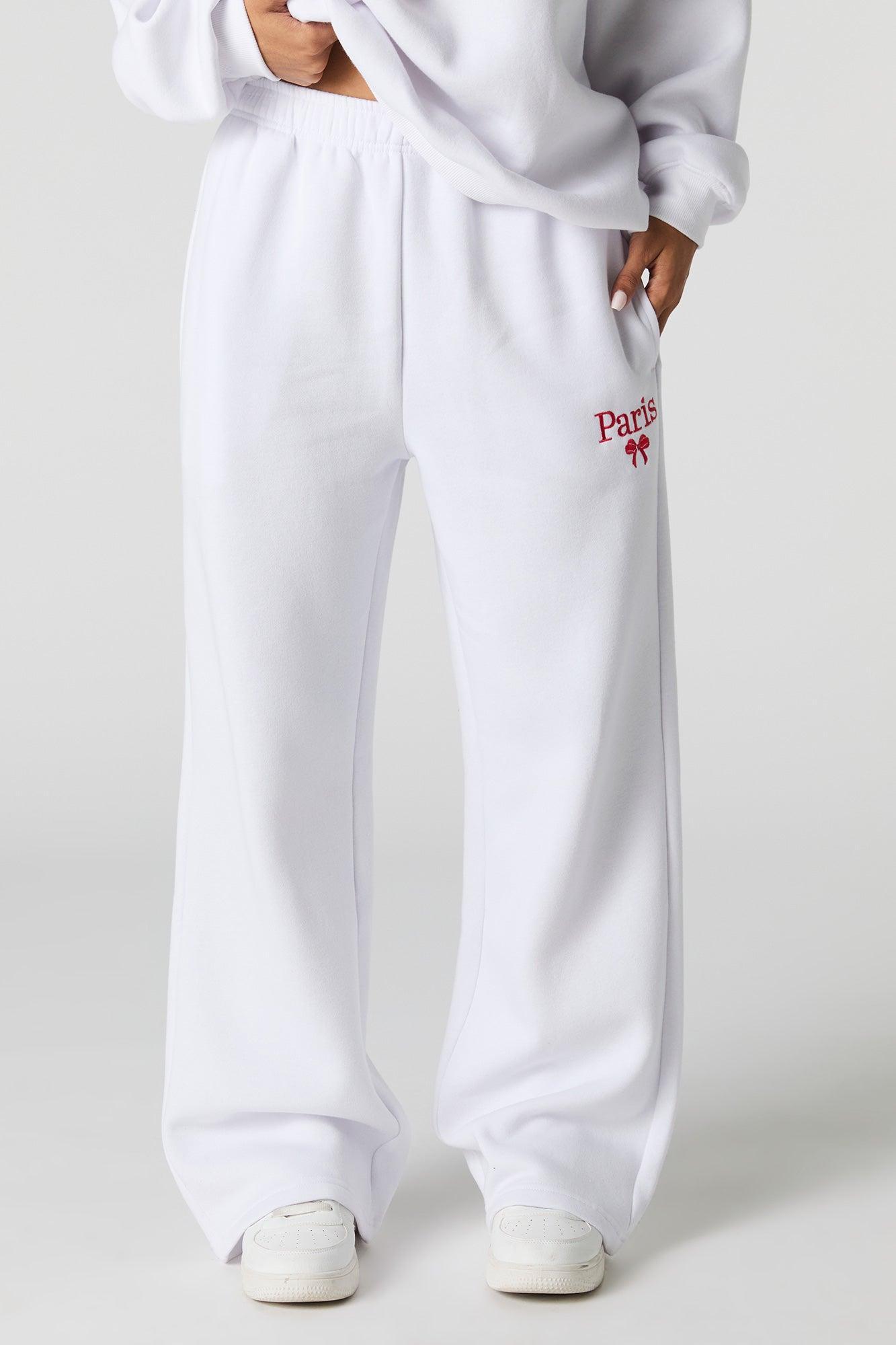 Graphic Fleece Wide Leg Sweatpant Female Product Image