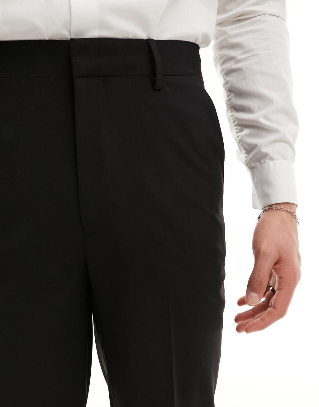 ASOS DESIGN straight suit pants in black Product Image