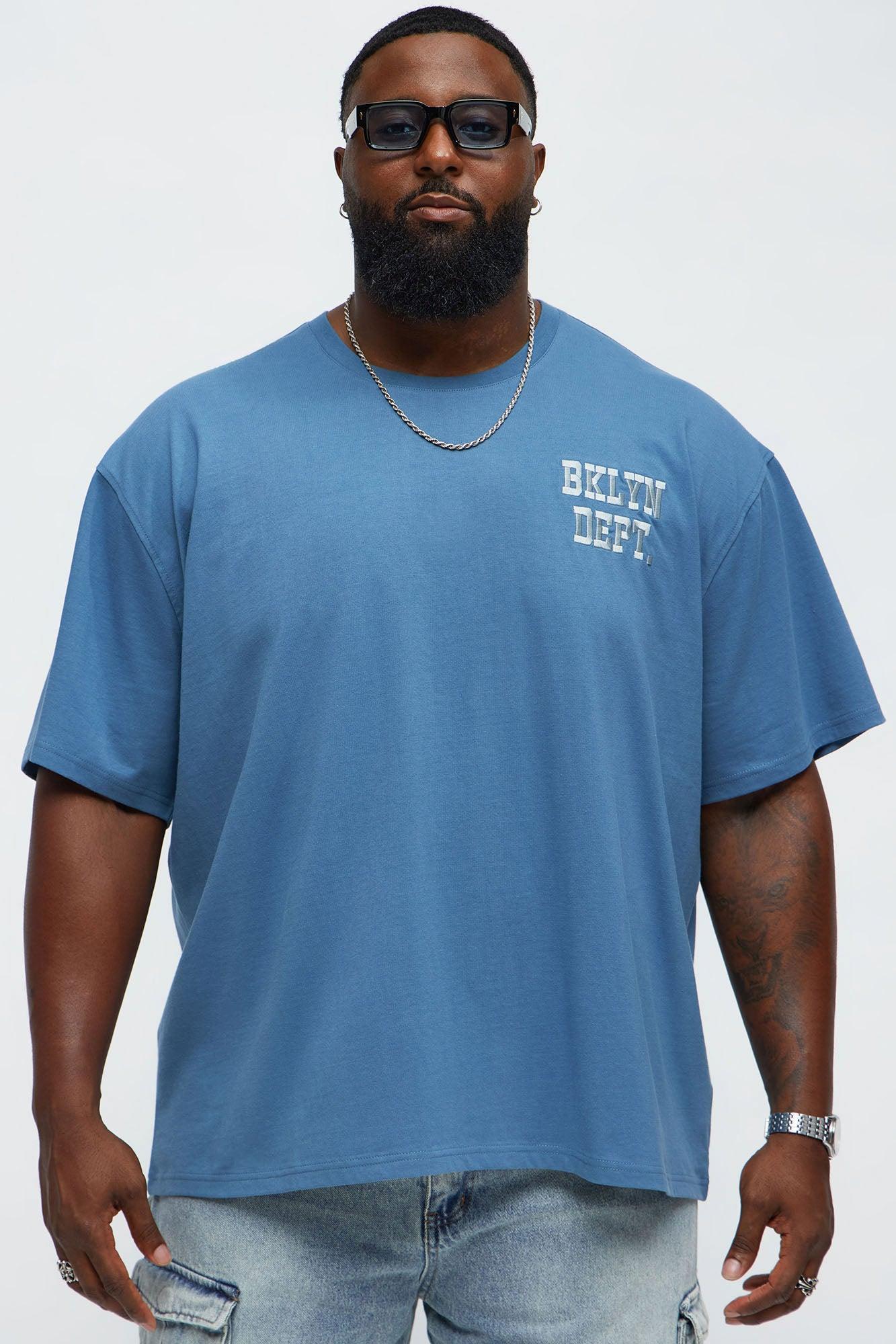 Short Sleeve Blessed Puff Print Tee - Blue Product Image