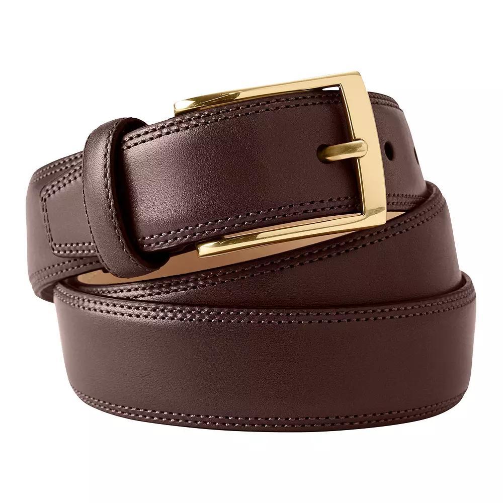 Men's Lands' End Big Glove Leather Belt, Size: 52, Brown Product Image