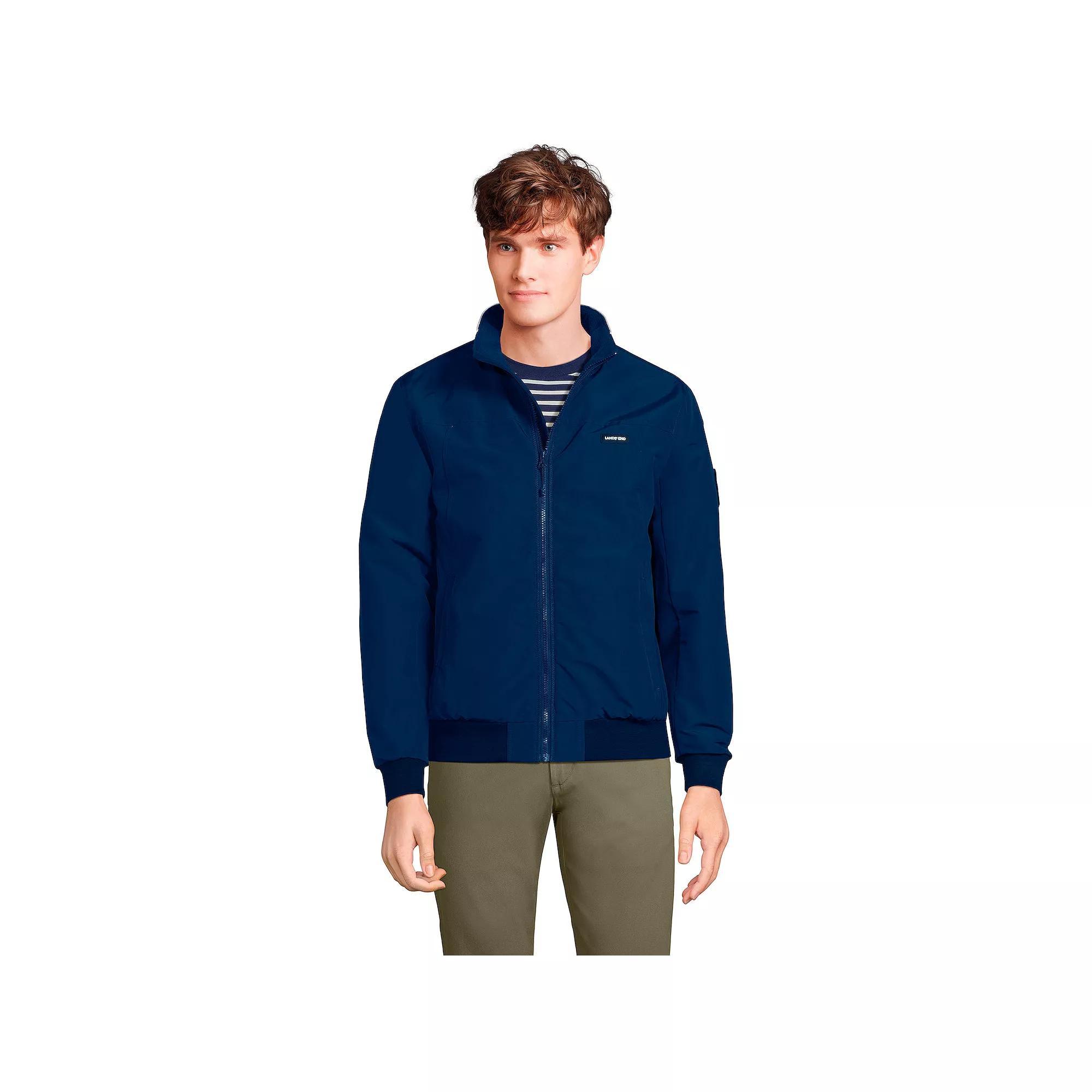 Men's Lands' End Classic Squall Bomber Jacket, Size: Small, Deep  Blue Product Image