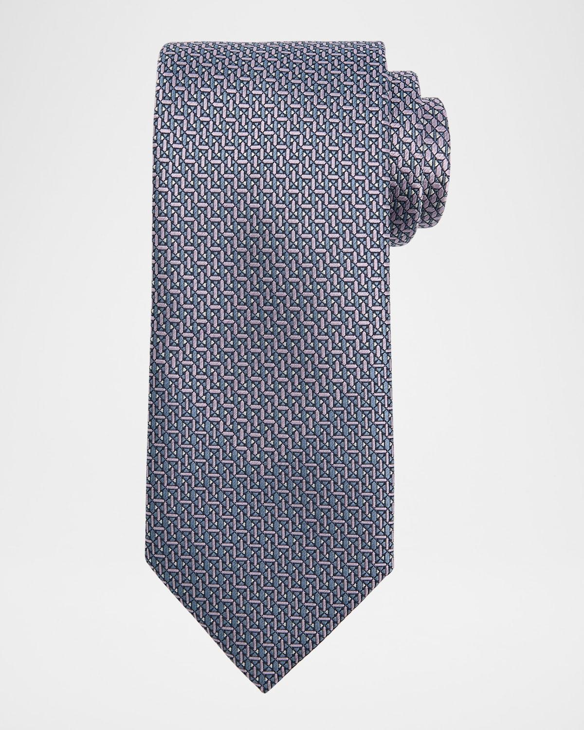 Mens Broken Chevron Silk Tie Product Image