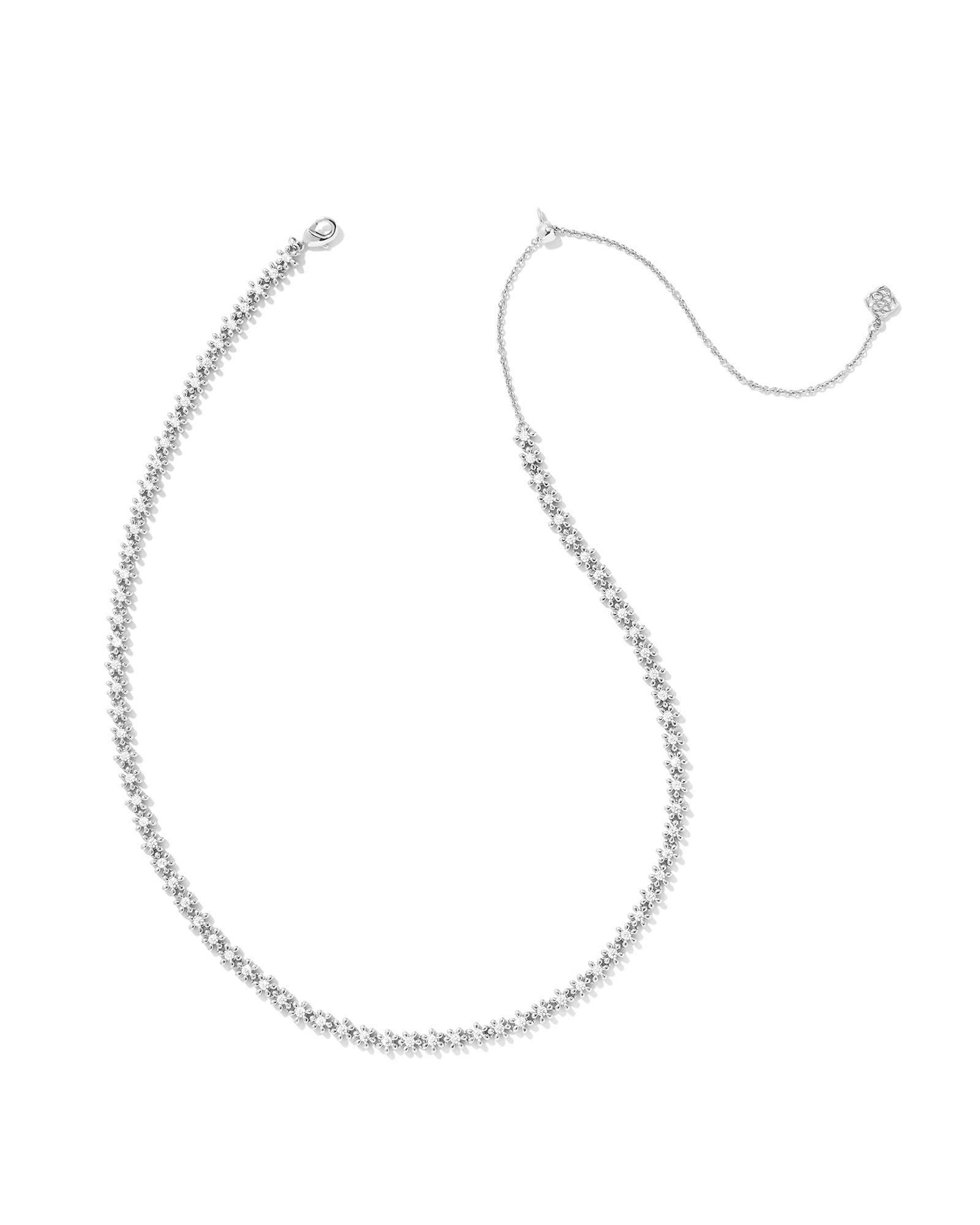 Nydia Gold Strand Necklace in White CZ Product Image