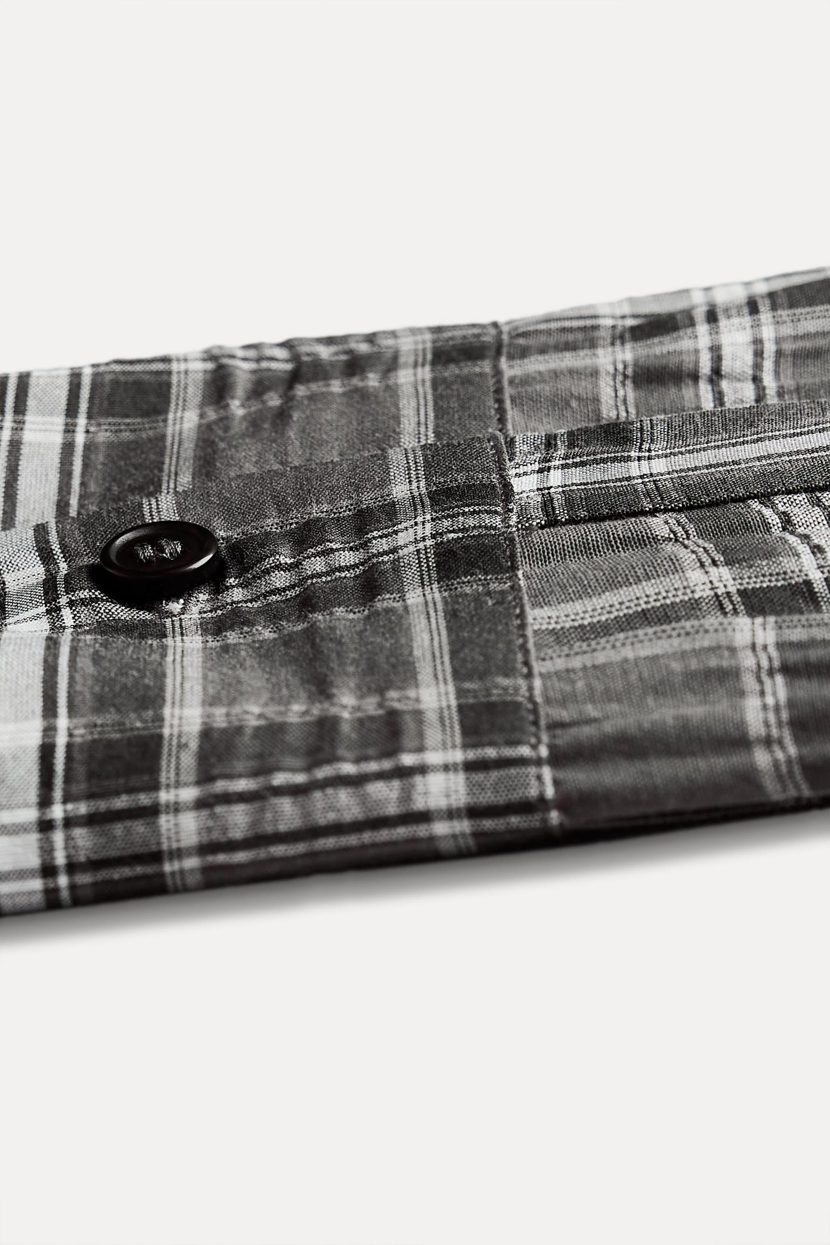 OVERSIZED CHECKERED SHIRT ZW COLLECTION Product Image