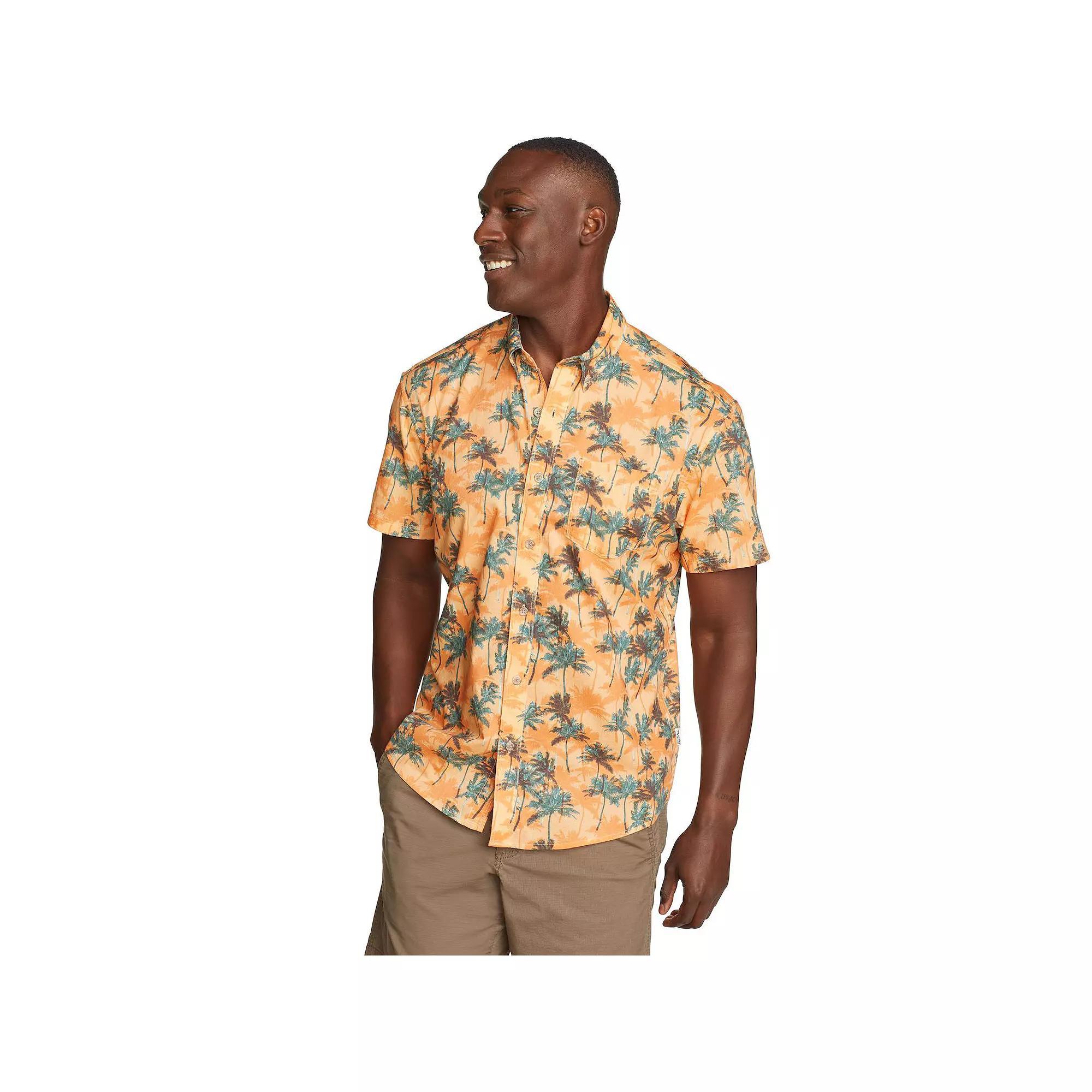 Big & Tall Eddie Bauer Short Sleeve Baja Shirt, Men's, Size: 3XL Tall, Pink Product Image