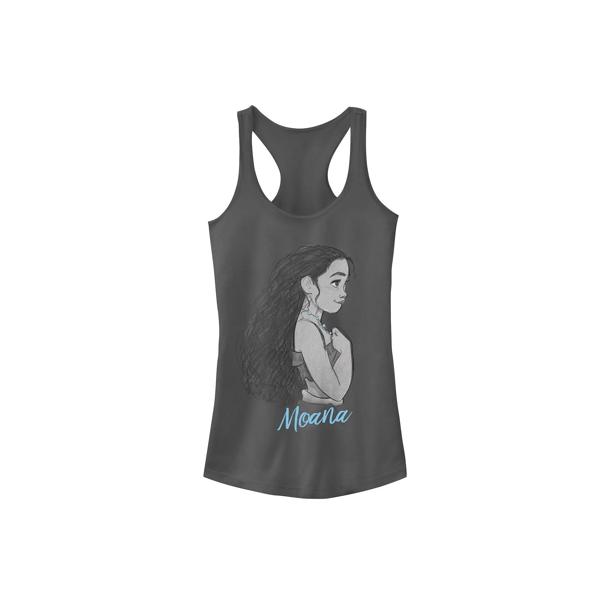 Disney's Moana Juniors' Profile Color Pop Graphic Tank Top, Girl's, Size: XL, Grey Product Image