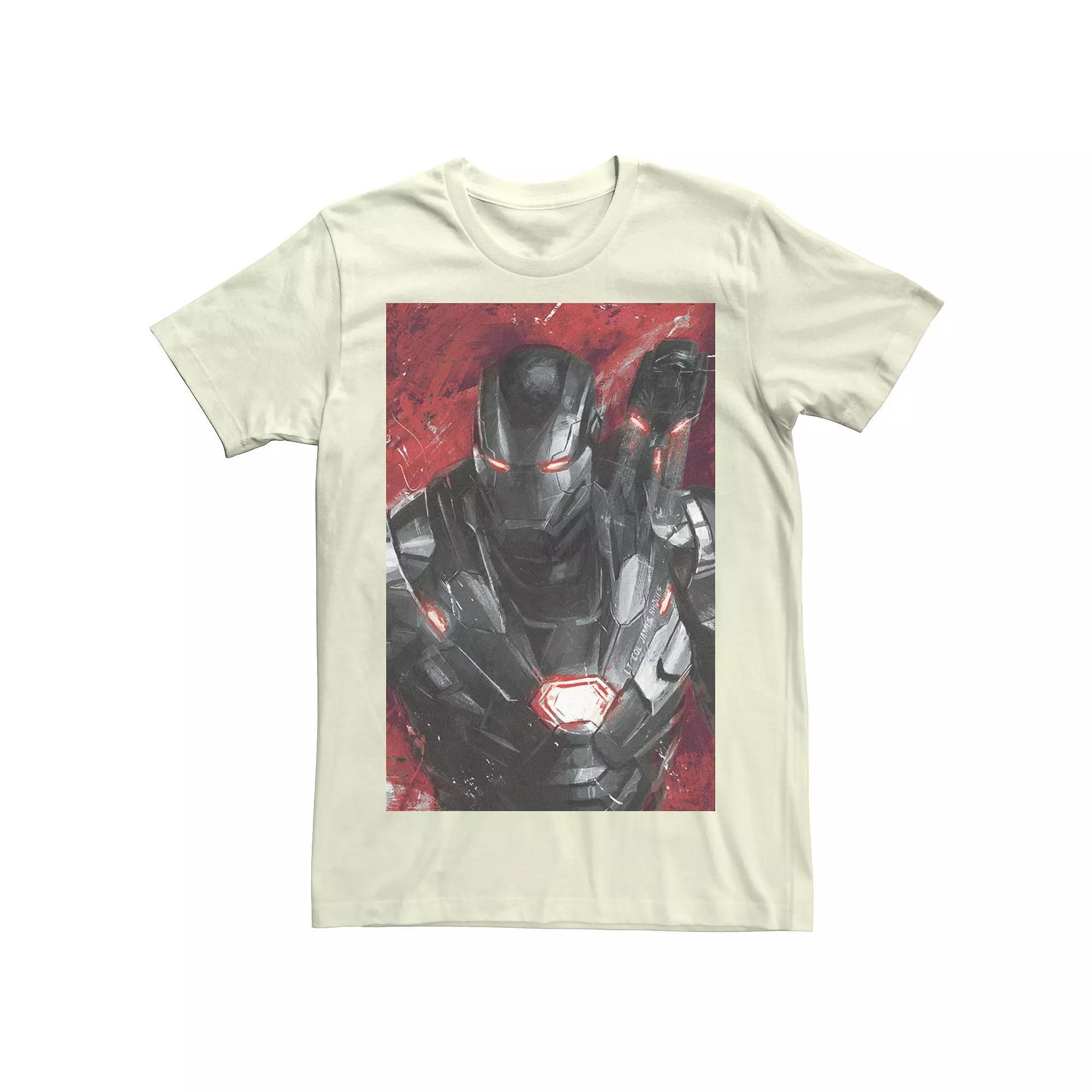 Men's Marvel Avengers Endgame War Machine Painting Graphic Tee, Size: 3XL, Natural Product Image