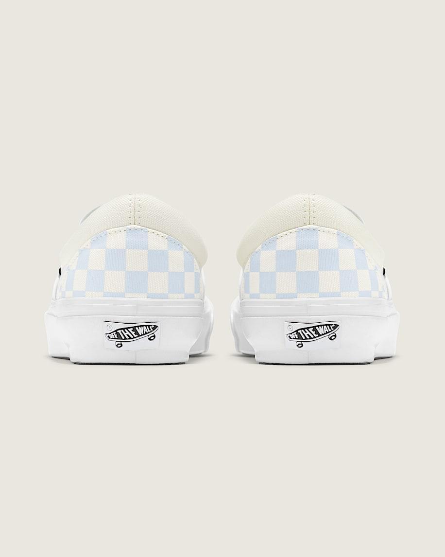 Premium Classic Slip-On Checkerboard Shoe in Ice Melt Blue / White| Vans US Product Image