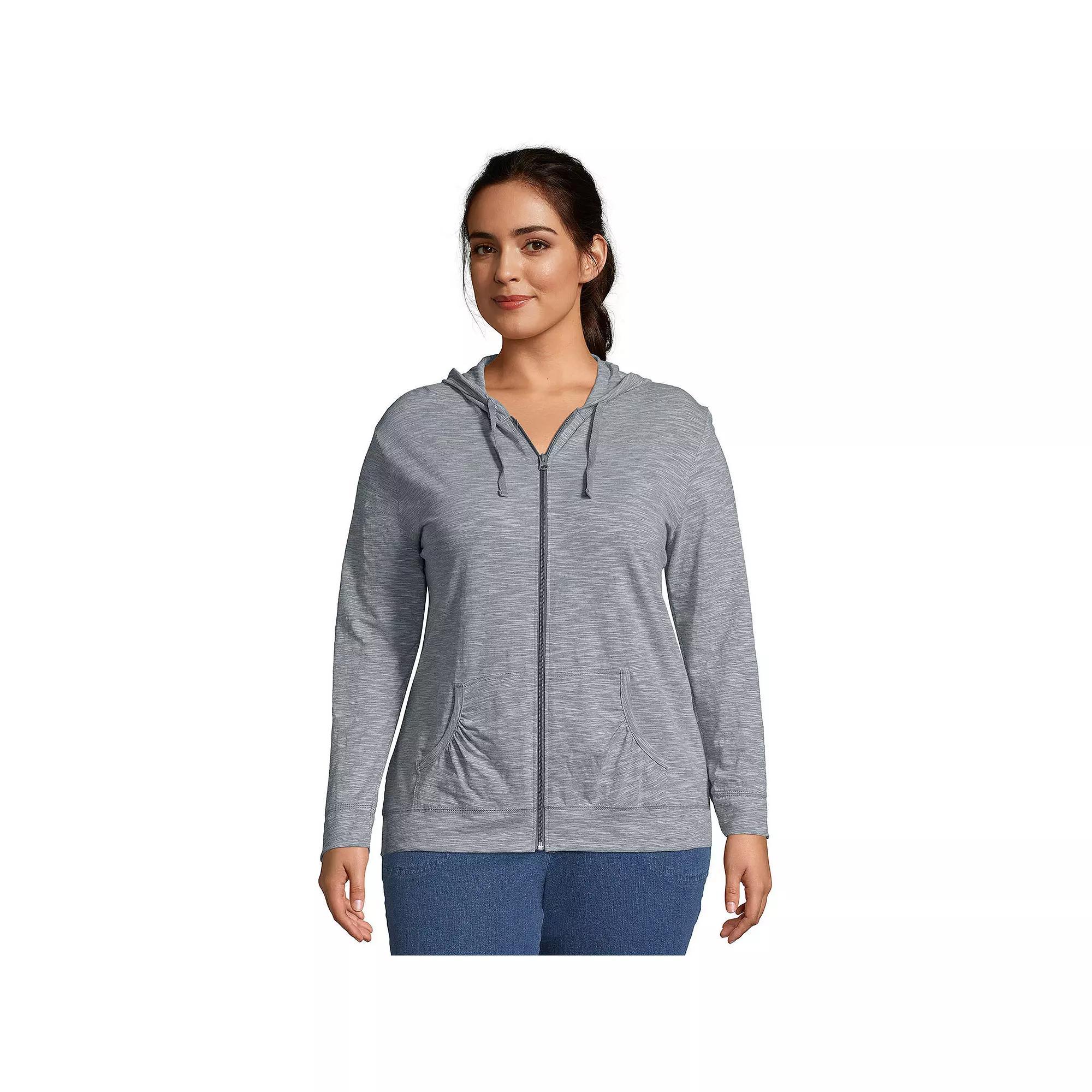 Plus Size Just My Size® Slubbed Hoodie, Women's, Size: 5XL, Process Blue Product Image