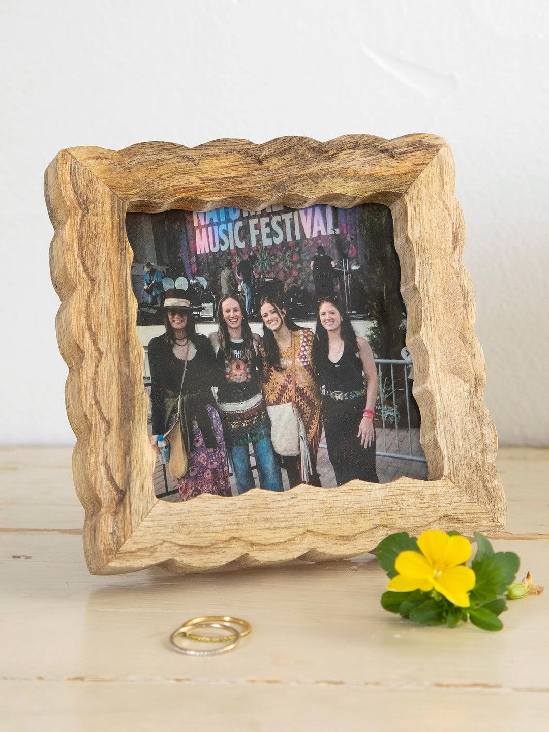 Carved Mango Wood Picture Frame Product Image
