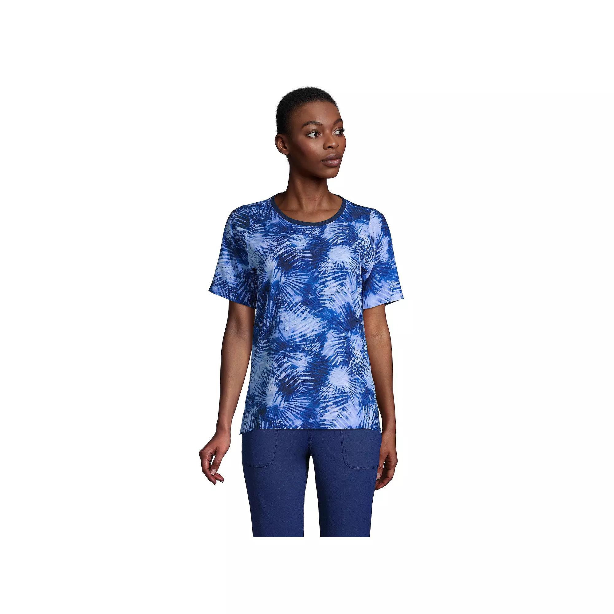 Women's Lands' End 365 Commuter Elbow-Sleeve Tunic Top, Size: Small, Deep  Blue Product Image