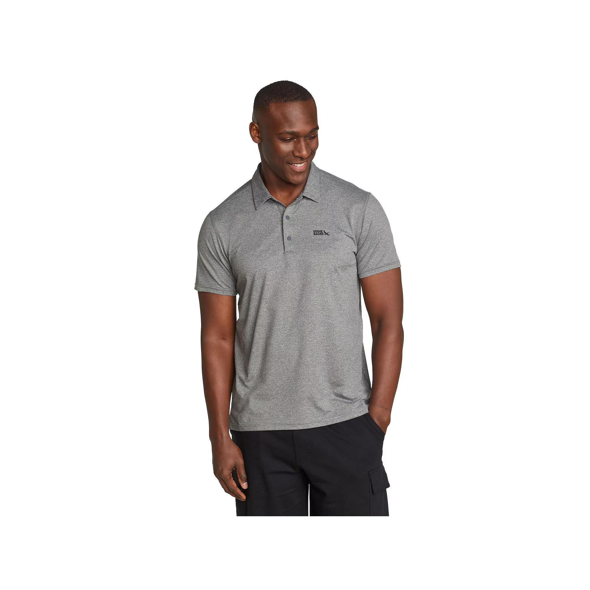 Men's Eddie Bauer Short Sleeve Mountain Trek 2.0 Polo Shirt, Size: Small, Medium Grey Gray Product Image