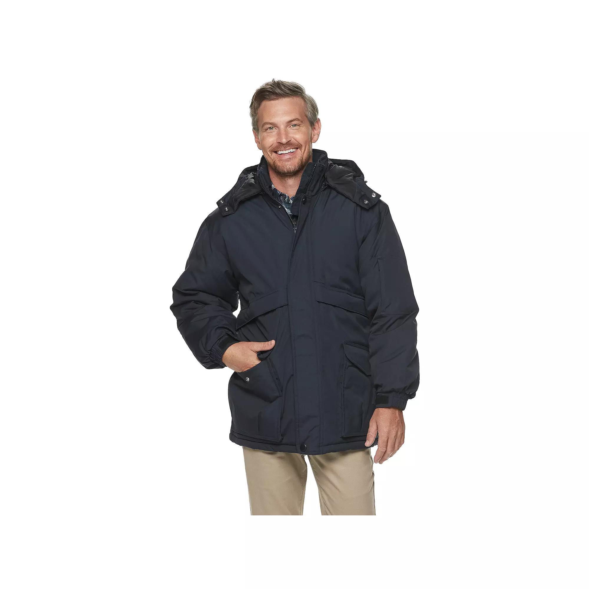 Men's Red Kap Hooded Heavyweight Parka, Size: Small, Blue Product Image
